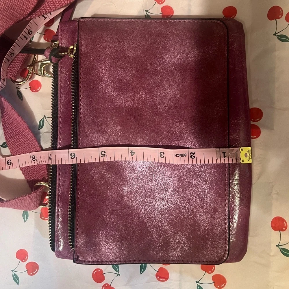Elegant Pink/ purple Crossbody Bag